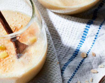 Batido de avena y mango